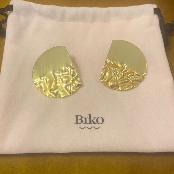 Biko Jewelry - Biko gold disc earrings